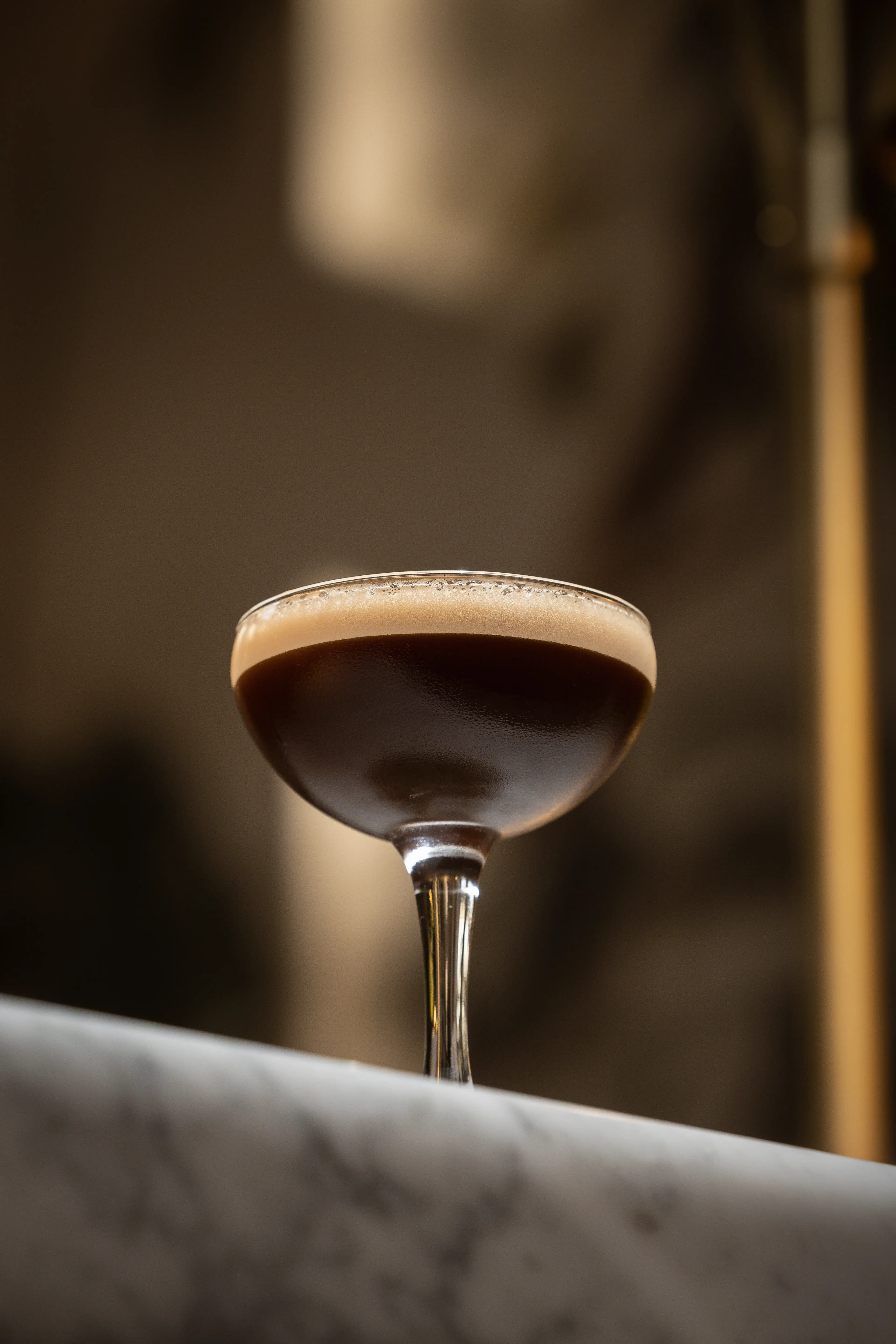 A cocktail neatly shot