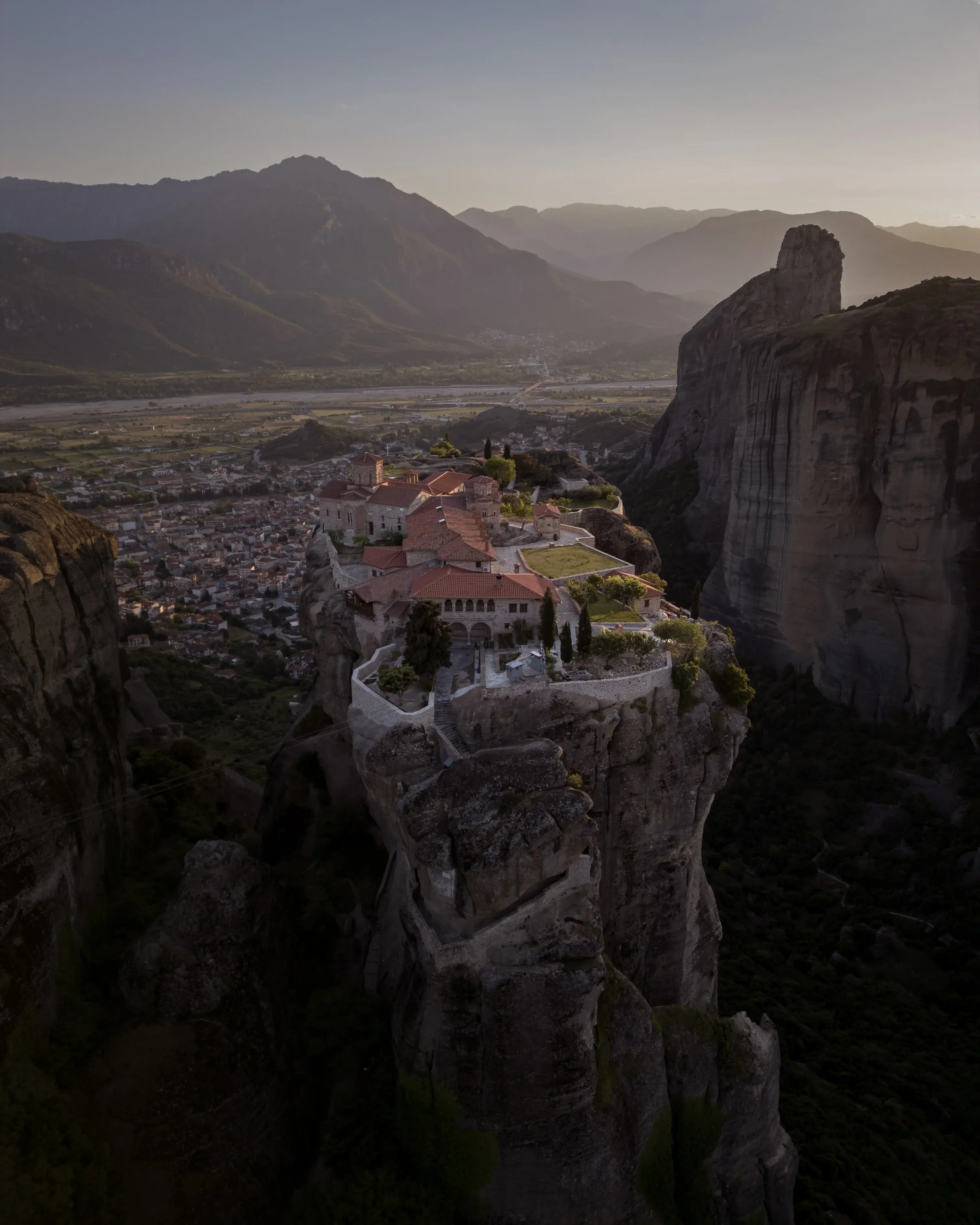 Monastery on top of a rock formation